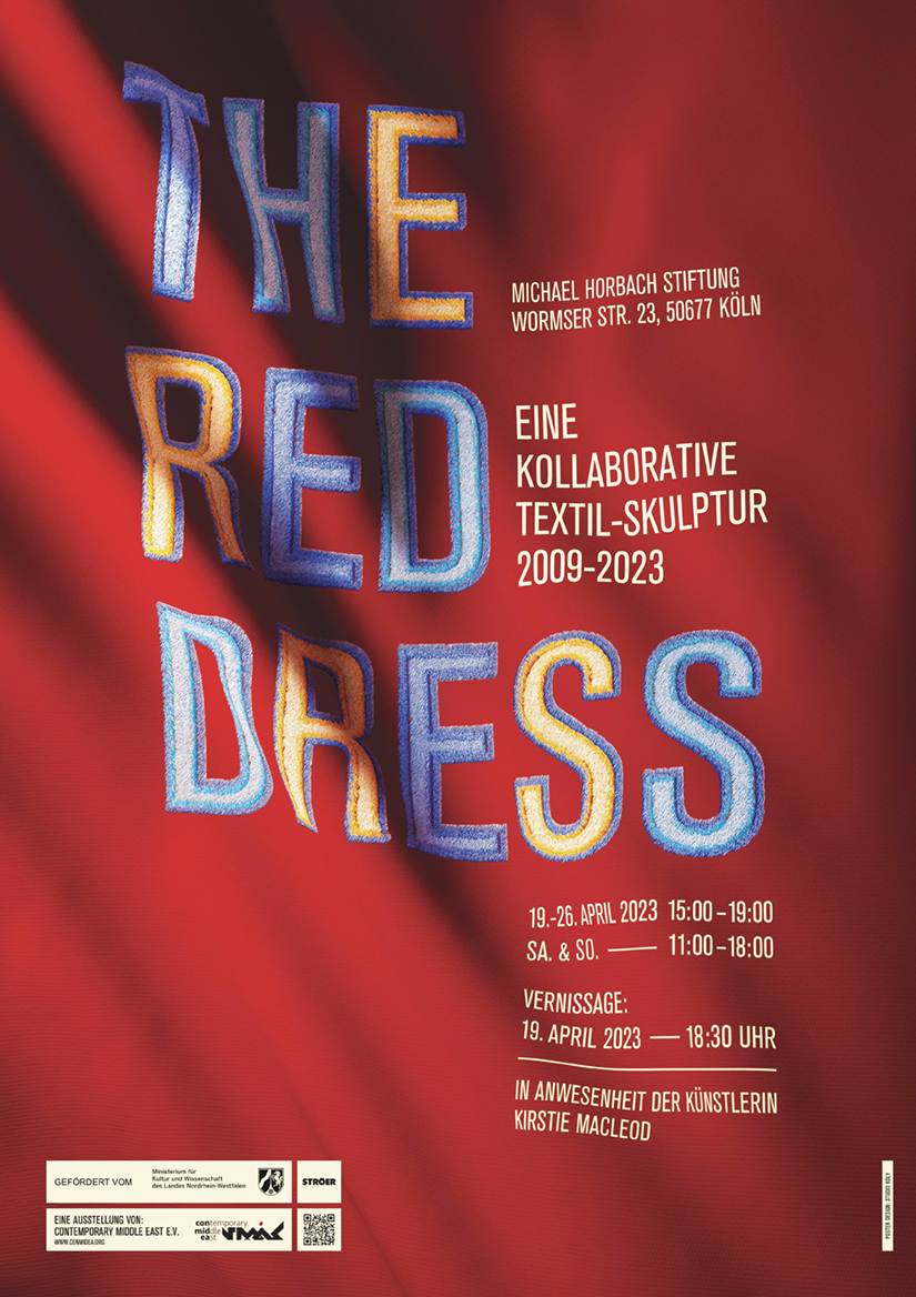 The Red Dress feat. Eva Mols, stiched by Helga Mols.